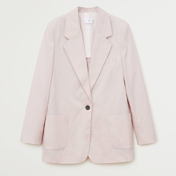 Mango Pink Blazer Pockets New - Picture 2 of 5